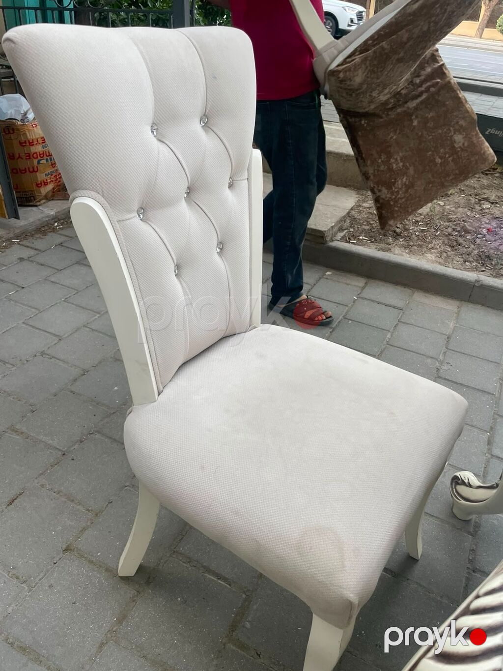 Fıstıq ağacından keyfiyyətli stol və 6 stul dəsti Keyfiyyətli və — Masalar və stullar, Bakı (3)