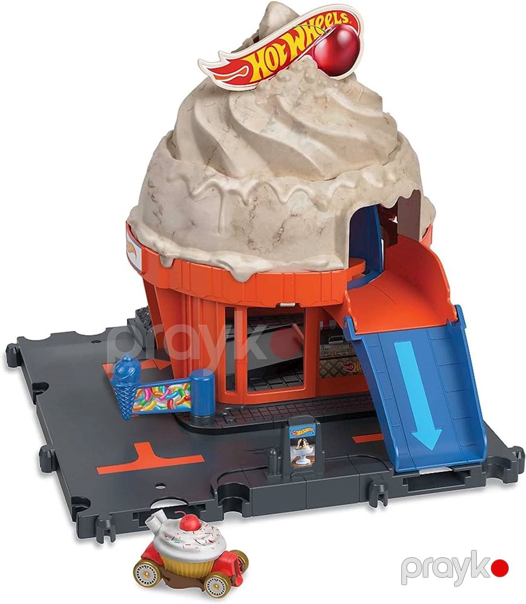 Avtotrek Hot Wheels City Downtown Ice Cream Shop HKX38 — Mallar, Bakı (2)
