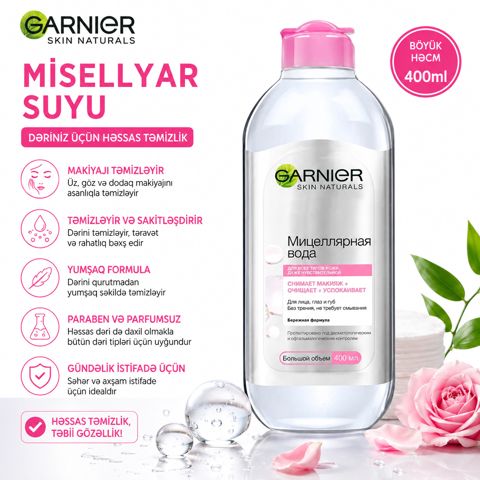Misellyar suyu Garnier 400ml — Bakı