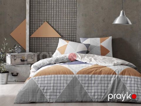 Yataq dəsti TAC Ranforce Jagger yorğan üzü 160x220 sm, mələfə 100x200 sm, yastıq üzü 50x70 sm, birnəfərlik, pambıq, rəngbərəng — Bakı