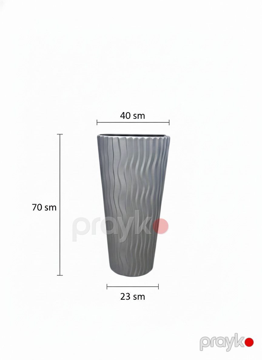 Dibçək 2877, plastik, boz, 60 L — Mallar, Bakı (2)