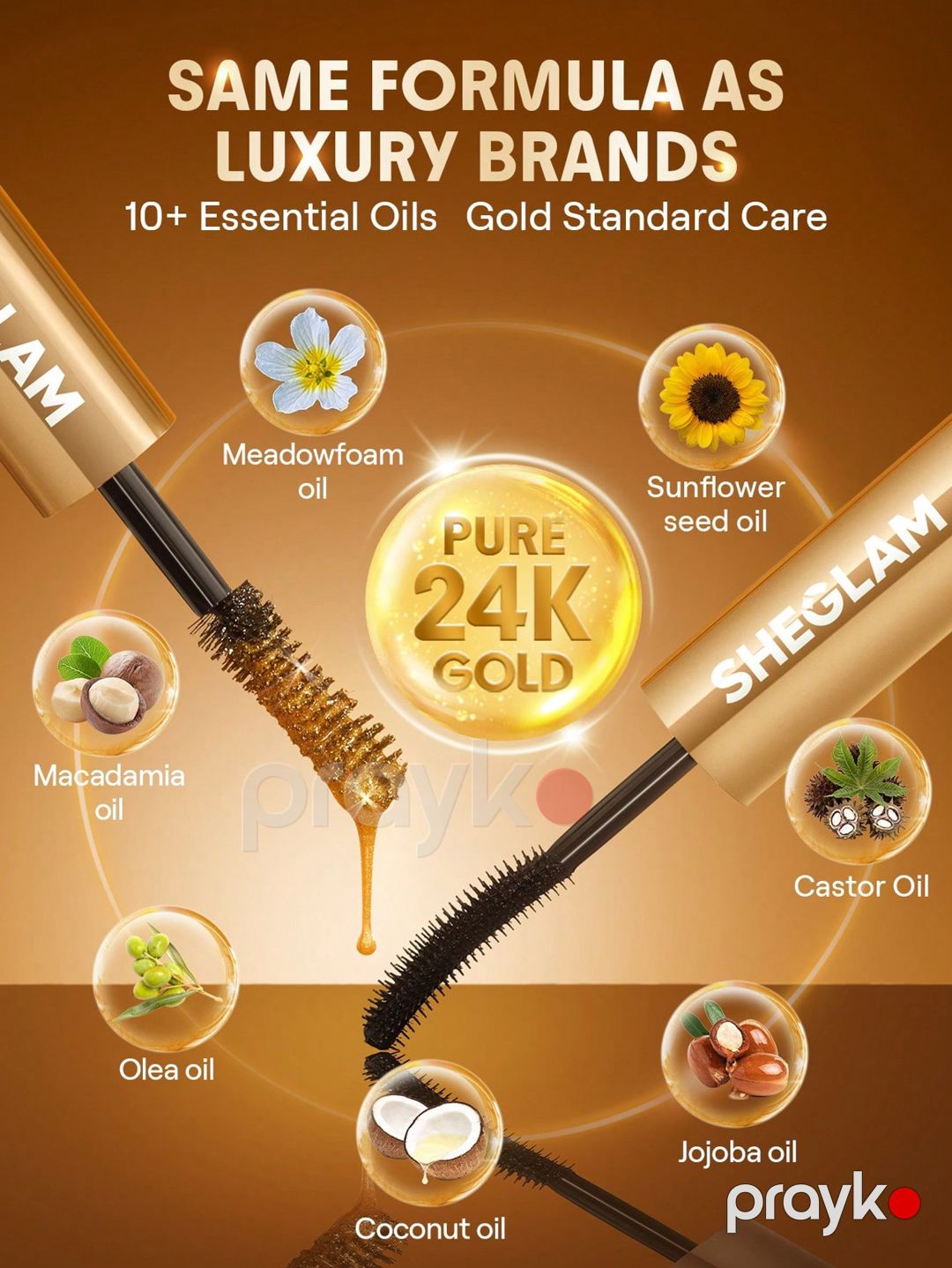 Kirpiklər üçün tuş No Brand All-In-One 24k Multi-Effect Mascara 2x4 q — Mallar, Bakı (3)