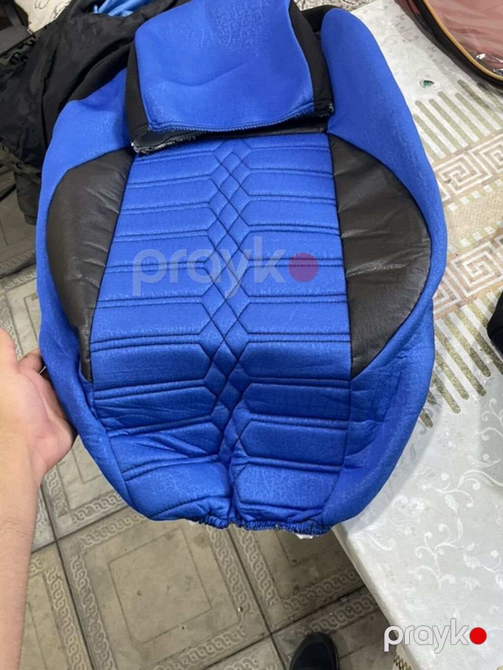 Məhsul: Avtomobil oturacaq üzlükləri dəsti Təsvir: - Rəng: mavi-qara — Salon çəkiləri, Bakı (2)