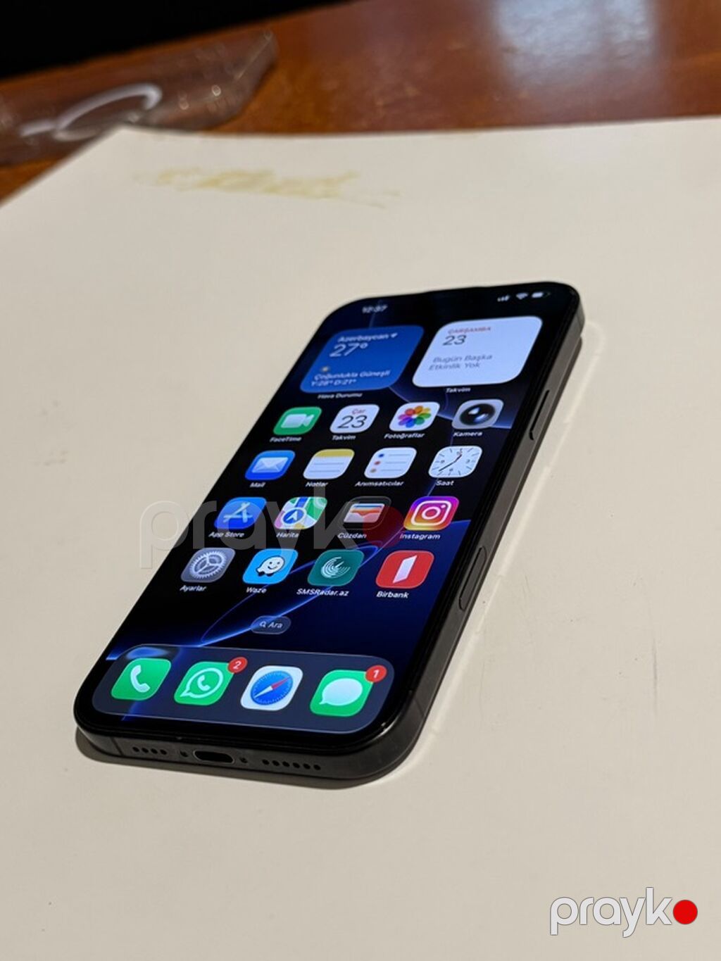 IPhone 16 Pro Max, 256 GB, Black Titanium, Simsiz şarj, Face ID, Sənədlərlə — Apple iPhone, Masazır (2)