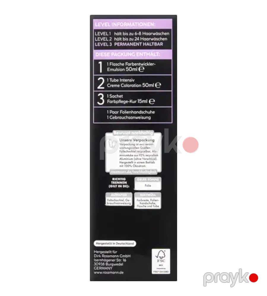 Saçlar üçün qalıcı boya Isana Intensiv Creme Coloration 87 Sahara, 120 q — Mallar, Bakı (3)