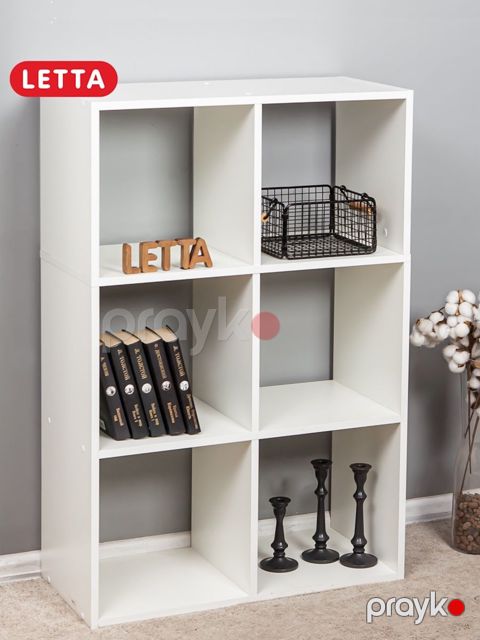 Stellaj Letta Large White, 108х33х72 sm, Ldsp, ağ — Bakı