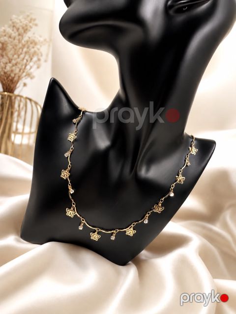 Boyunbağı Xuping 7037, qadınlar üçün, paslanmayan polad, qızılı, 420 mm — Bakı