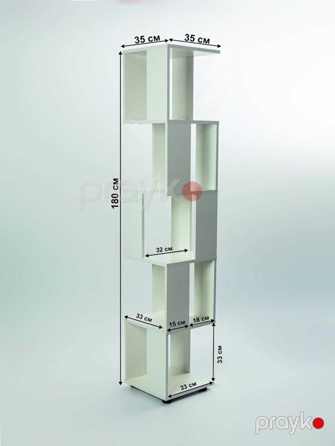Stellaj Letta, ağ, Ldsp, 35x180x35 sm — Mallar, Bakı (2)