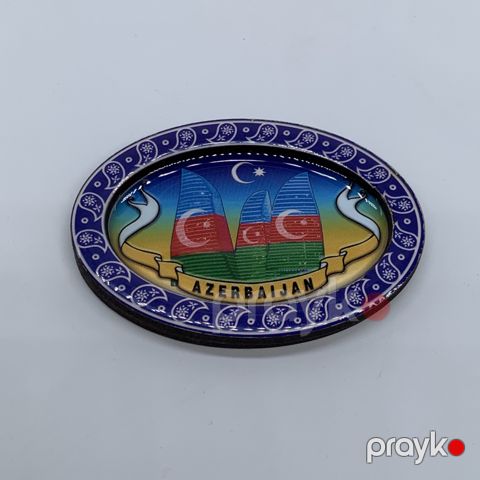 Maqnit-suvenir 2152A, taxta, rəngbərəng — Bakı