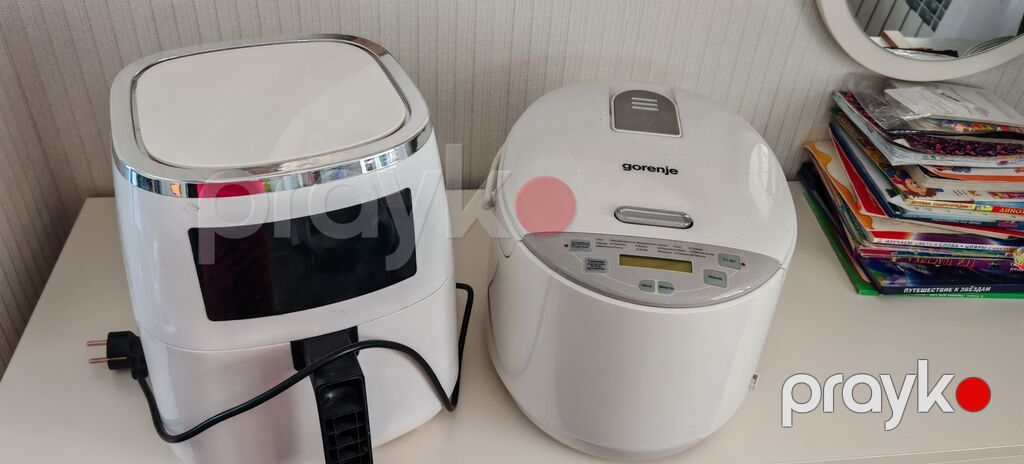 Mətbəx üçün 2 cihaz bir yerdə: 1) Hava fritözü (air fryer) – ağ rəng — Frilyör, Bakı (2)
