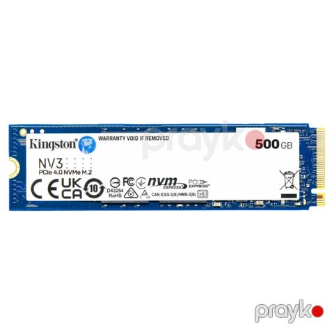 SSD “Kingston 500GB NV3 NVMe M.2 PCIe 4.0 SNV3S/500G” (KIN-NV3-500-M2N-B) — Bakı