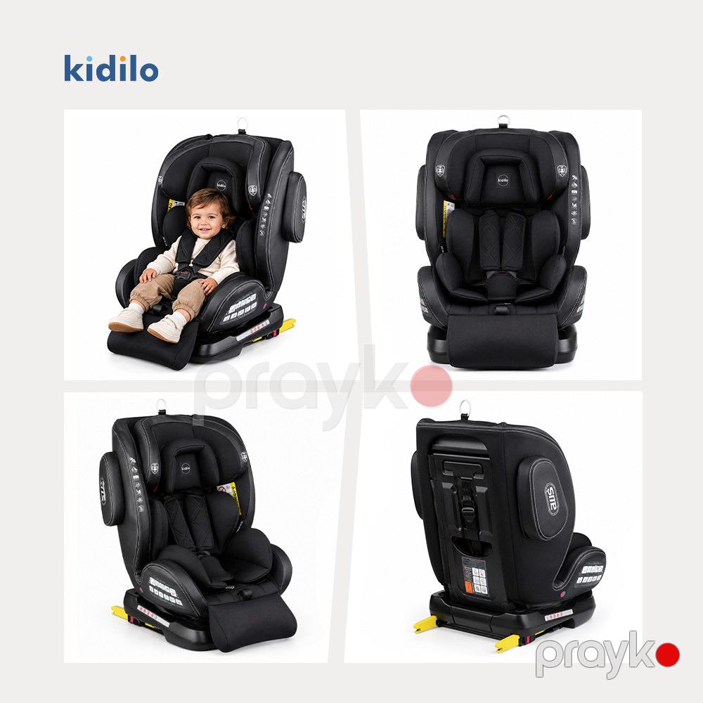 Avtomobil kreslosu Kidilo, AB308, 0+ (13 kq qədər), Qara, Avtomobil təhlükəsizlik kəmərləri — Mallar, Bakı (2)