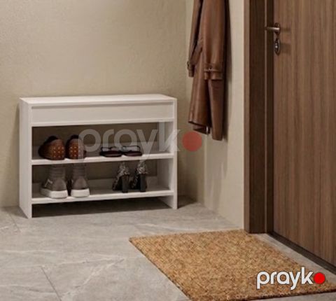 Ayaqqabı üçün rəf MB16, laminat, ağ,56x 80x32 sm — Bakı