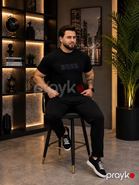 Kişilər üçün idman kostyumu 2378956, qara, pambıq, ölçü S — Bakı