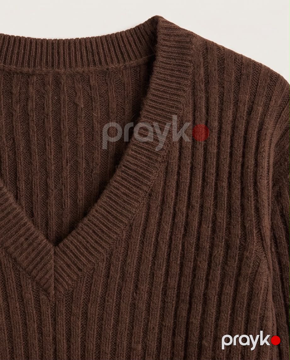 Qadınlar üçün cemper, qəhvəyi, yun/pambıq, ölçü One size — Mallar, Bakı (2)
