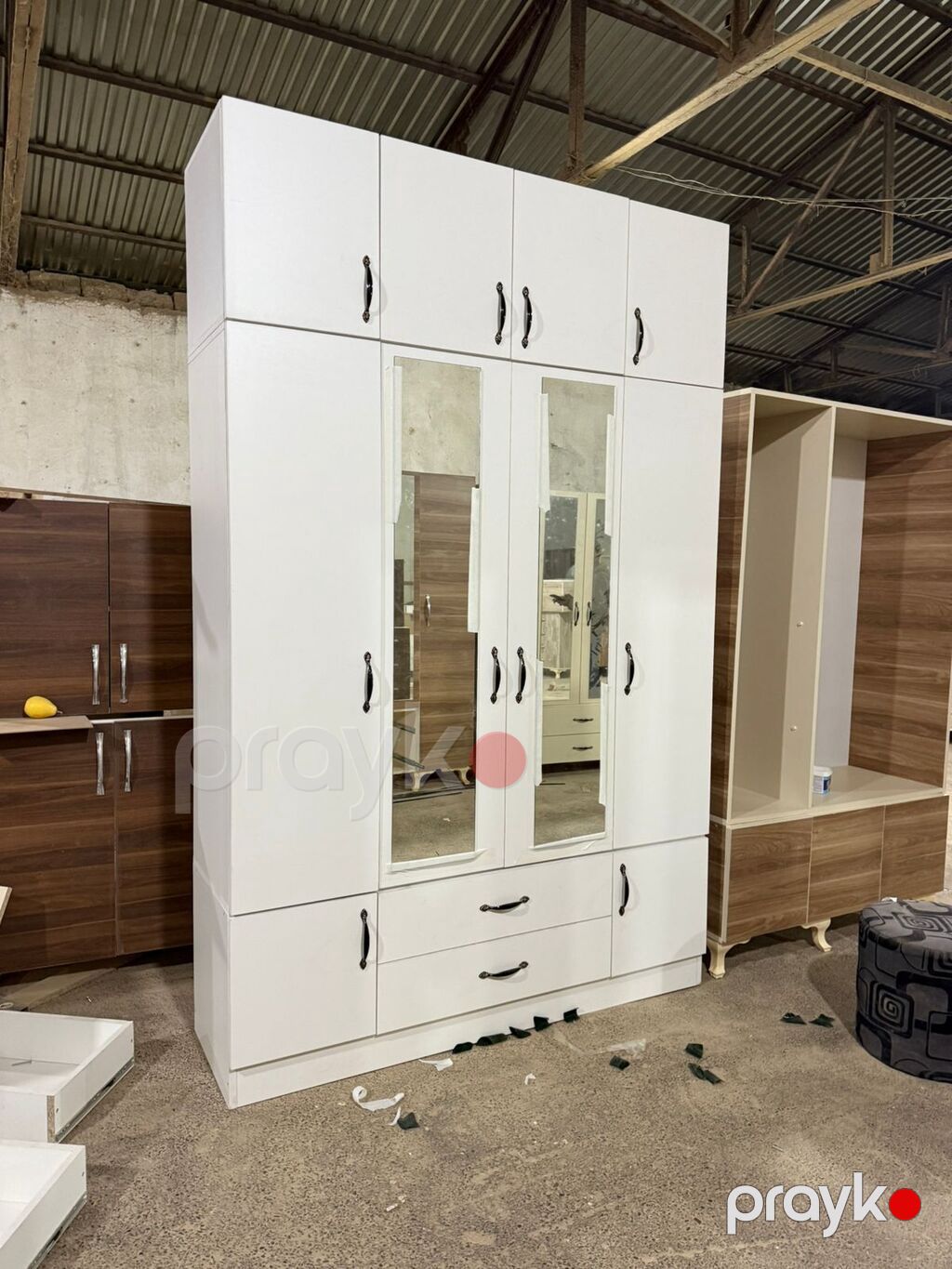Məhsul: 4 qapılı şkaf (İlksimay Mebel) - Material: Tam laminat — Şkaflar, Bakı (3)