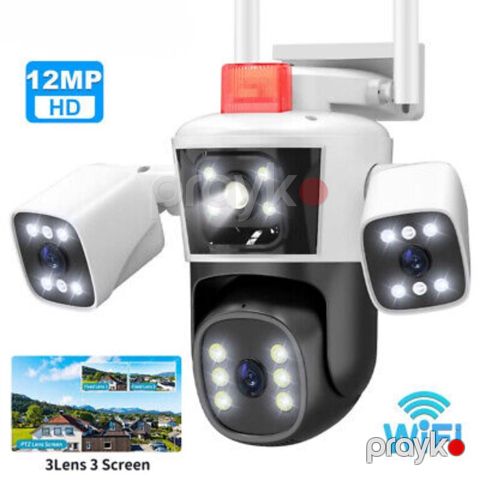 Wi-Fi PTZ kamera 360°FHD 12MP/4K+64GB — Bakı
