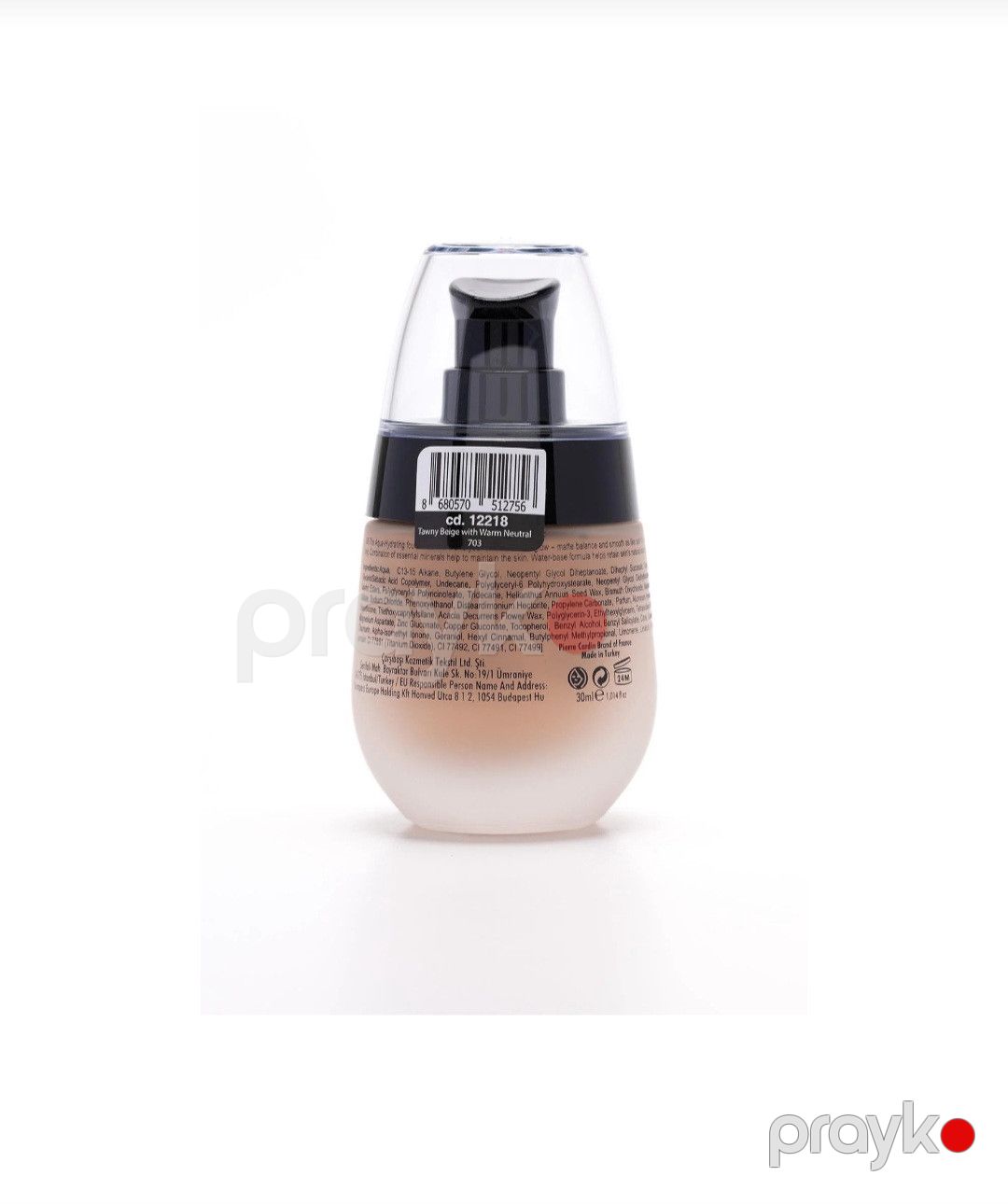 Tonal krem Pierre Cardin Aqua Wow 703 Tawny beige with Warm neutral, 32 ml — Mallar, Bakı (3)