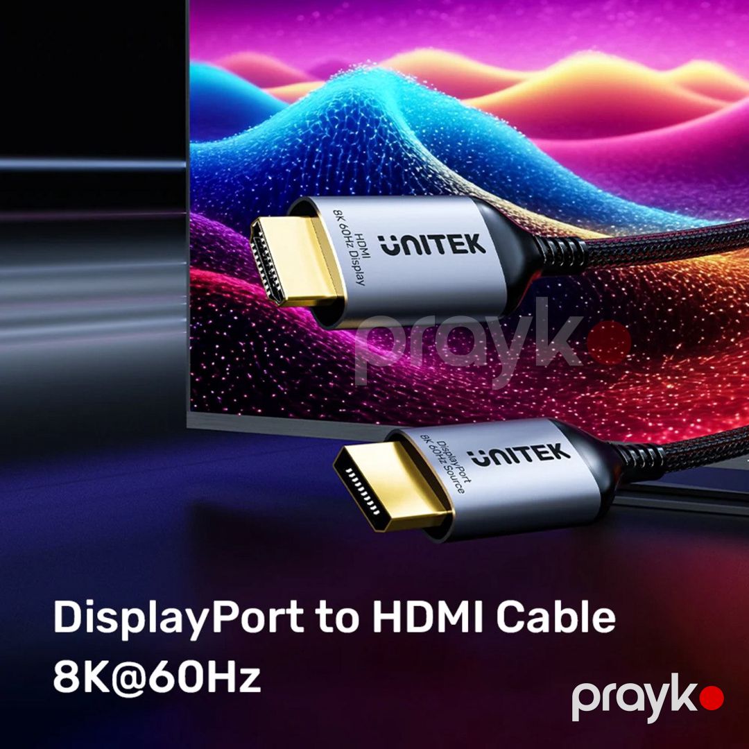 Unitek - DisplayPort 1.4 to HDMI kabel — 8K dəstəkli DP-dən HDMI-ya çevirən kabel — Periferik cihazlar, Bakı (7)