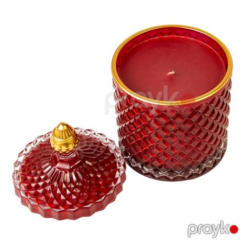Ətirli şam The Groove Glass, tünd qırmızı, 10.5×17.5 sm — Bakı