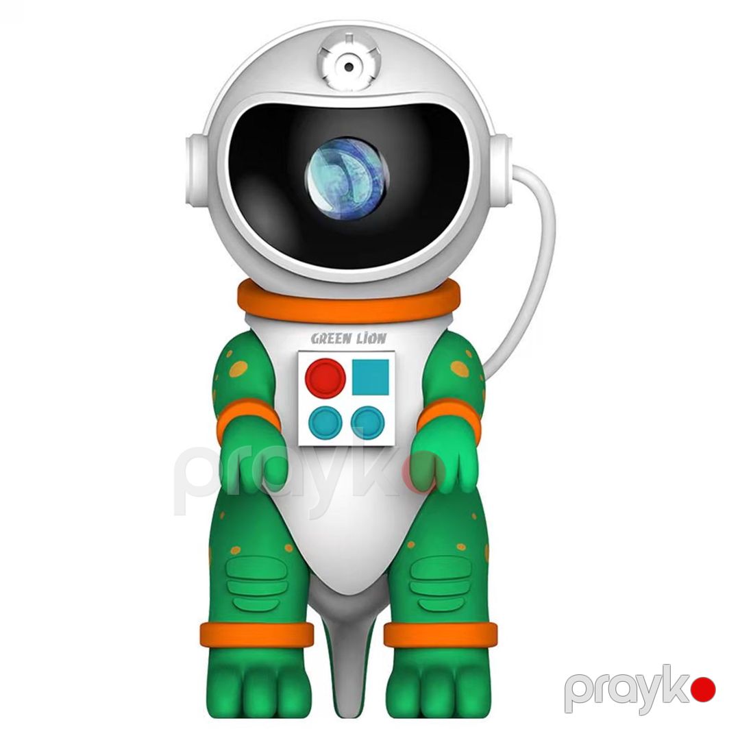 Uşaq lampası Green Lion Astronaut Galaxy Night Light Projector Masaüstü ABS plastik Yaşıl — Mallar, Bakı (2)