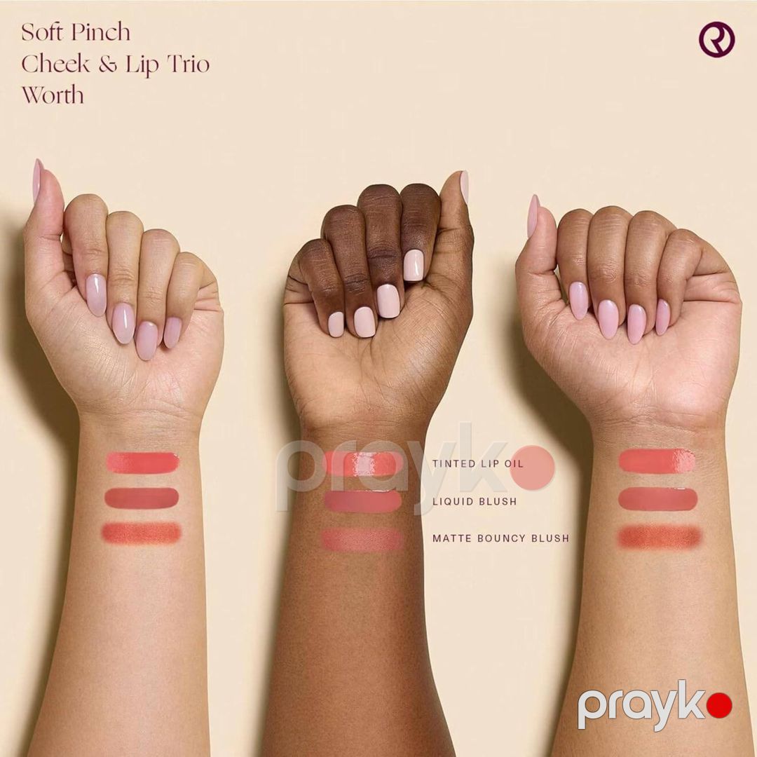 Dekorativ kosmetika dəsti Rare Beauty Soft Pinch Cheek & Lip Trio (mini-ənlik Soft Pinch Liquid Blush, dodaq üçün yağ Soft Pinch Tinted Lip Oil, ənlik Soft Pinch Matte Bouncy Blush) — Mallar, Bakı (3)