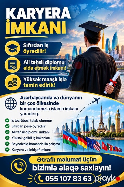 Karyera imkanı – təlim və iş platforması - Sıfırdan iş/peşə öyrədilir — Bakı