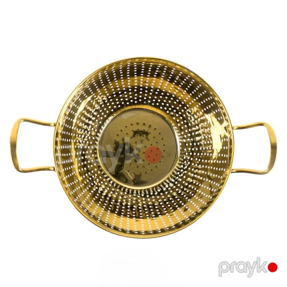 Süzgəc paslanmayan polad, qalın, qızılı, 30 sm - prmt_1030 — Mallar, Bakı (3)