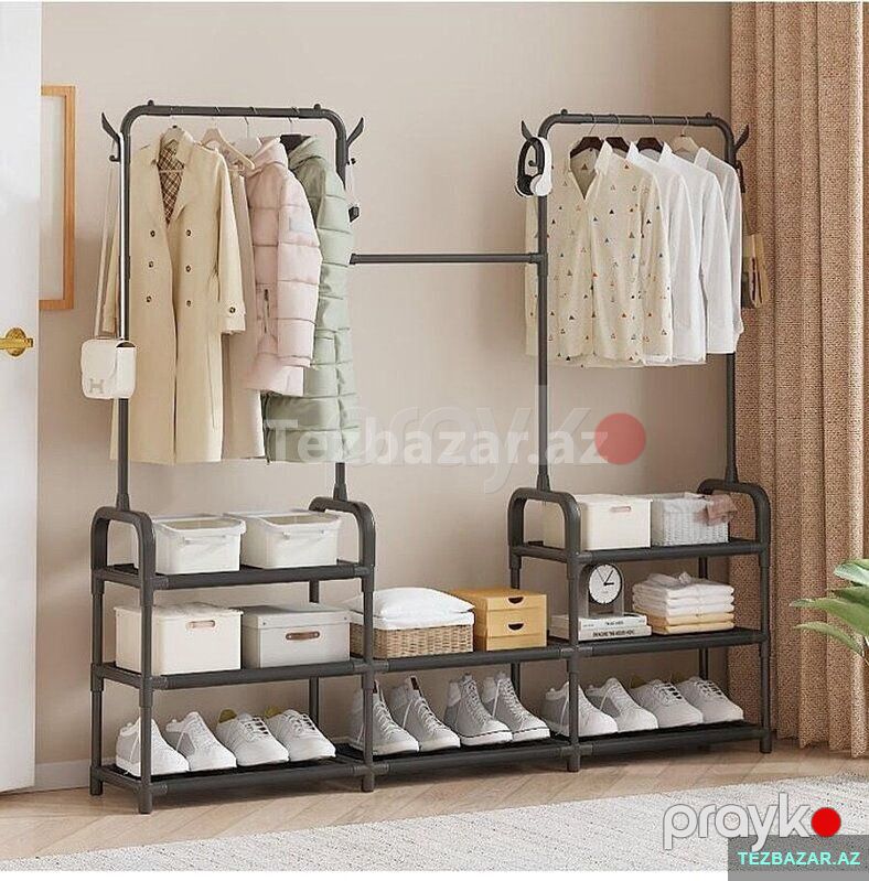 Asılqanlı + polkalı çoxfunksiyalı stend — Ev malları, Bakı (3)