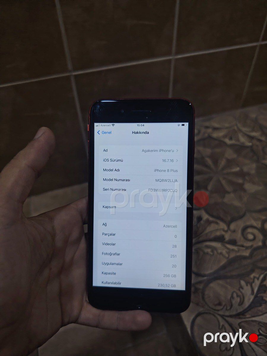 Apple iPhone 8 Plus Red 256GB — Smartfonlar, Bakı (4)