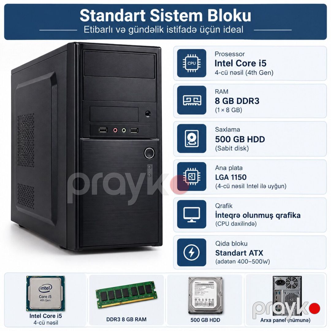 Core i5 |8 GB RAM — Masaüstü kompüterlər, Bakı (2)