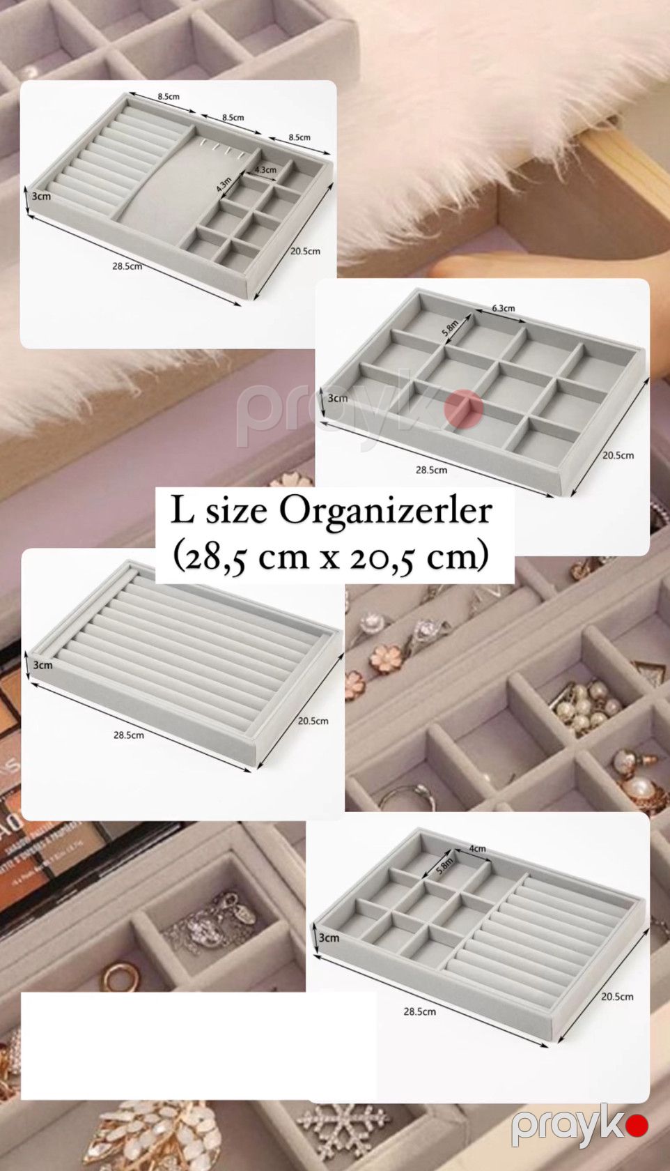Orqanayzer bəzəklər üçün Model 8, məxmər, boz, ölçü L — Mallar, Bakı (2)