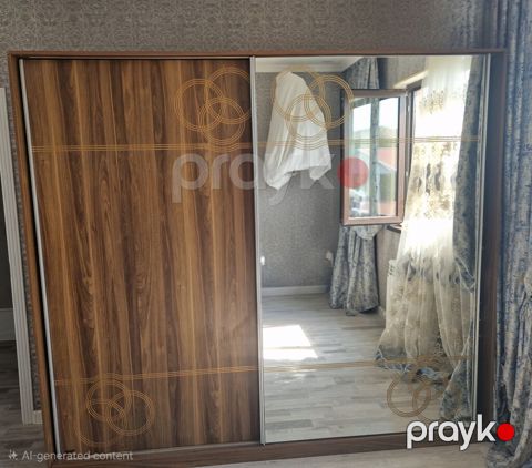 Sürgülü qapılı paltar şkafı - Material: Taxta teksturalı laminat — Digah