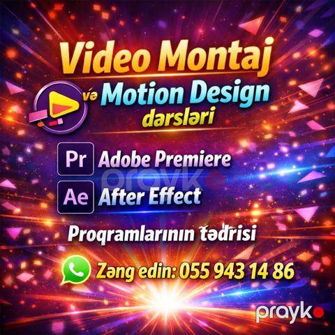 Adobe premiere After effekt kursu — Bakı
