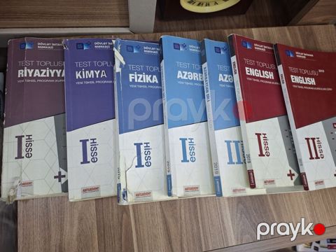 DİM “Test Toplusu” kitabları dəsti Fənlər və hissələr: - Riyaziyyat — Bakı