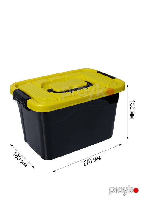 Saxlama qutusu Stars Plast, plastik, qara, 5 l, 27х18х15.5 sm — Bakı