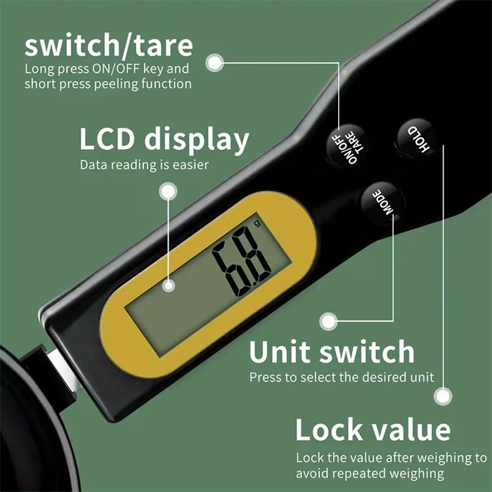 Mətbəxinizdə İdeal Dəqiqlik: Elektron Ölçü Qaşığı-Tərəzi (USB Şarjlı, 500 qr) — Mallar, Bakı (4)