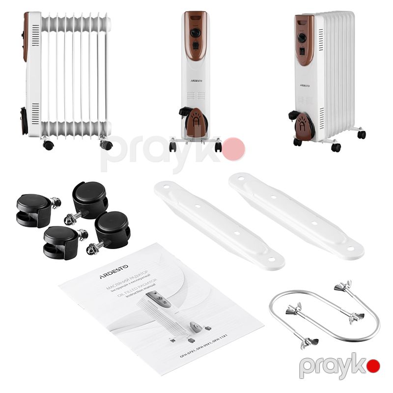 Ardesto OFH-09X1 Elektrikli Radiator Ağ Müasir Dizaynda Döşəmə Qızdırıcı 2000W 9 Pilləli Yüksək Güclü Yağ Qızdırıcısı — Isıtıcılar və isı ventilatorları, Bakı (5)