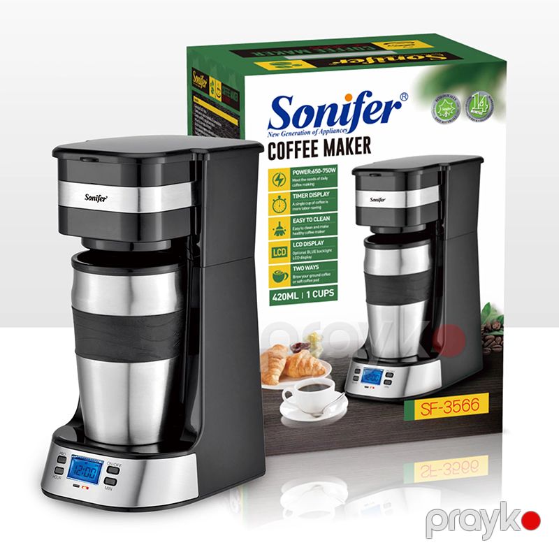 Sonifer SF-3566 Çoxfunksiyalı Qəhvə Maşını Yüksək Keyfiyyətli Kofe Hazırlayan Aparat — Digər mətbəx texnikası, Bakı (6)