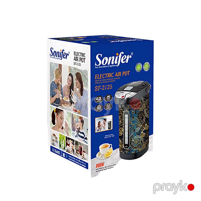 Sonifer SF-2125 Termo Çaydan Paslanmayan Polad Elektrikli Çaydan Böyük Tutumlu Çaydan 4L Termopot — Samovarlar, Bakı (3)