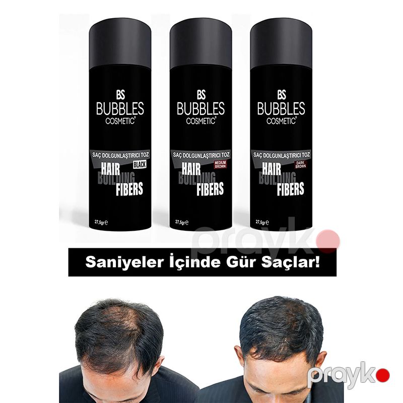 Bs Bubbles Cosmeticden Saç Həcmləndirən Kişilər Üçün Orta Qəhvəyi Rengli Yerli Pudra Effekti 30ml — Saç qayığı, Bakı (4)