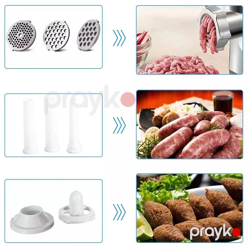 Sonifer SF-5022 Ətçəkən Yeni paslanmayan poladdan hazırlanmış avtomatik 3000w kolbasa əlaveli Elektrikli ət maşını — Digər mətbəx texnikası, Bakı (6)
