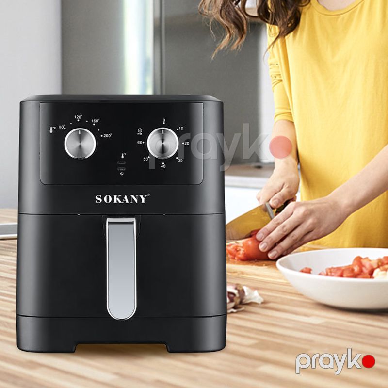 Sokany Çoxfunksiyalı Rəqəmsal Hava Fritözü 8L Tutuma Sahib Çıxarılan Yağ Konteynerli Air Fryer 2400W Aerofritür — Digər mətbəx texnikası, Bakı (7)