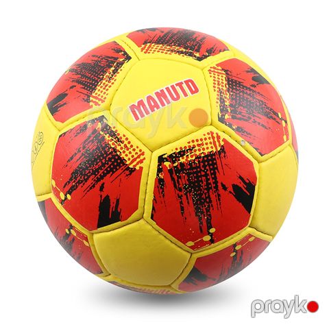 Sarı Qırmızı Dizaynda Yeni Mandut Futbol Topu 5 Nomrəli Yüksək Dözümə Malik Kamanda Futbol Topu — Bakı