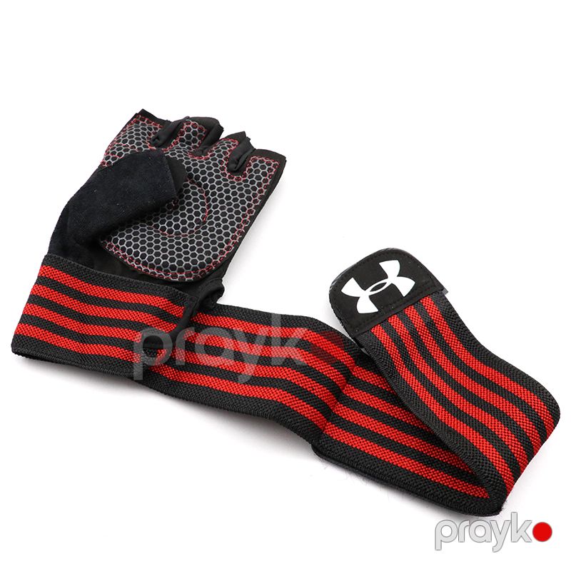 Under Armour 1 Cüt Məşq Əlcəyi Gözəl Dizaynlı Fitness İdman Ağır Atletika Əlcəkləri Bilək Bantlı Fitness əlcəkləri — İdman, hobi, istirahət, Bakı (4)
