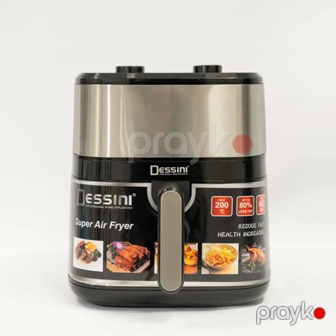 Elektrikli Dessini Professioal Hava Fritözü Prime 733 Qrilli Hava Fritöz 1500W Gücündə Qara Rengli Airfrey — Bakı
