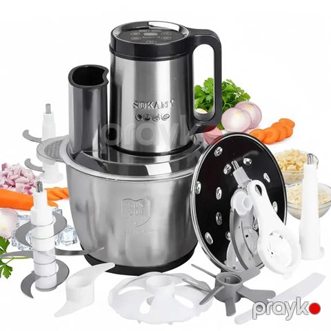 Sensor Ekrana Sahib Elektrik Doğrayıcı blender 6-da 1 Sokany SK-06036 5.5L paslanmaz Polad Doğrayıcı — Bakı