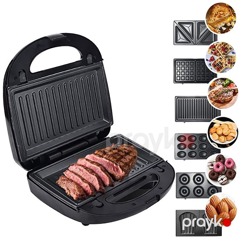 6-sı 1 Arada RAF Grill multimaker Elektrikli Çoxistifadəli Toster 6 Çıxarıla Bilən Panellə Sahib Peşəkar Qril Toster Multi-Baker Sendviç Hazırlayıcı — Toster və vaflyasıcı, Bakı (6)