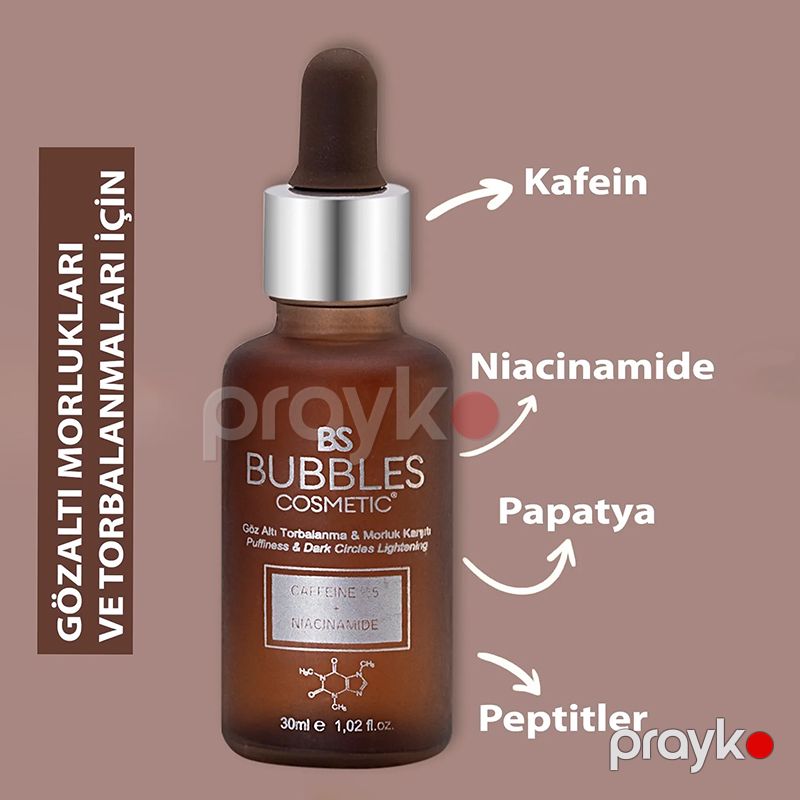 Bs Bubbles Cosmetik Göz Altı Şişkinlik və Qaralmalarına Qarşı Kafein Terkibli Göz Altı Serumu 30 Ml — Gözəllik və səhiyyə, Bakı (3)
