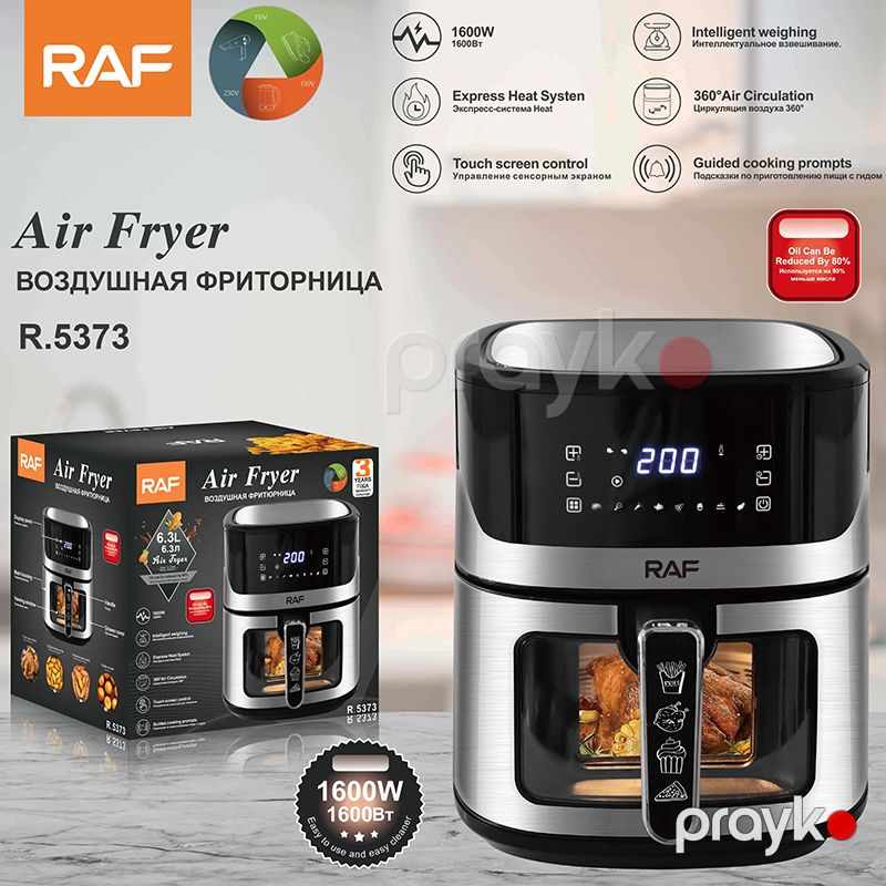 RAF R.5373 Çoxfunksiyalı Elektrikli Qızardıcı Hava Fritöz Airfryer 1600W — Digər mətbəx texnikası, Bakı (6)